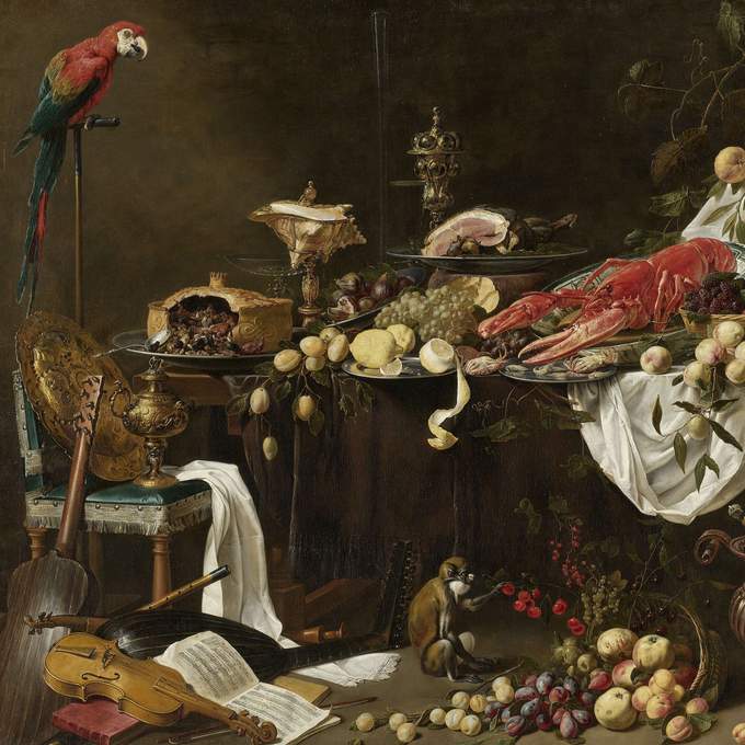 Banquet Still Life, Adriaen van Utrecht, 1644 - Rijksmuseum